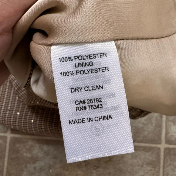 House Of Harlow 1960 spaghetti strap plaid bralette sequins brown XS - Picture 8 of 9